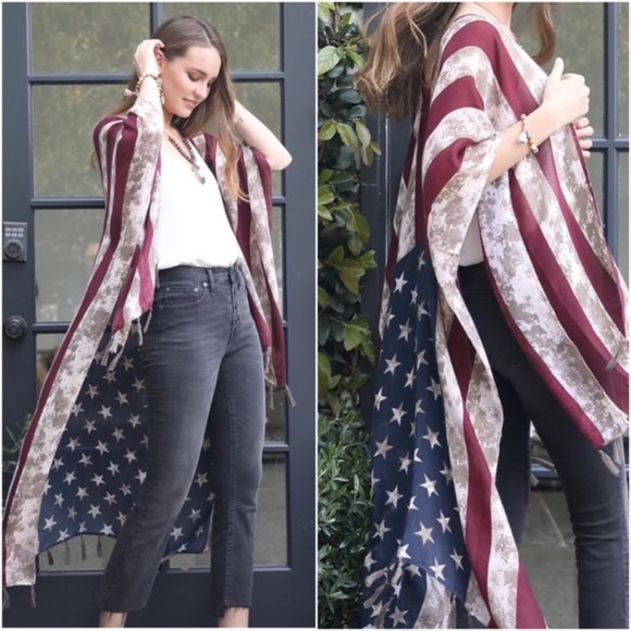 American flag Kimono - Picture 2 of 3